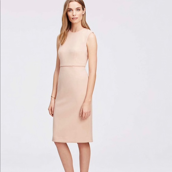 pale pink sheath dress